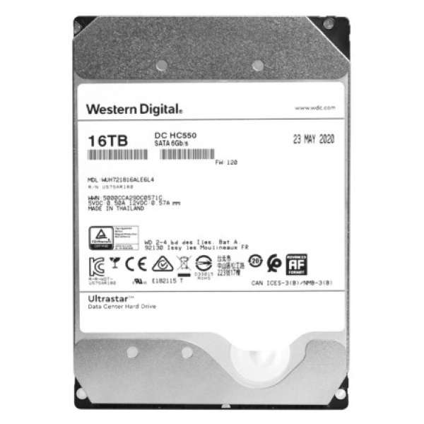 هارددیسک اینترنال وسترن دیجیتال مدل DC HC550 ظرفیت ۱۶ ترابایت هارددیسک اینترنال وسترن دیجیتال مدل DC HC550 ظرفیت ۱۶ ترابایت