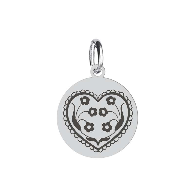 آویز گردنبند هایکا طرح قلب و گل مدل ha303 آویز گردنبند هایکا طرح قلب و گل مدل ha303