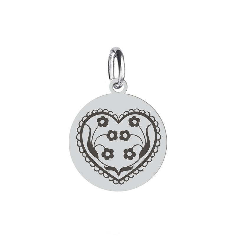 آویز گردنبند هایکا طرح قلب و گل مدل ha303 آویز گردنبند هایکا طرح قلب و گل مدل ha303