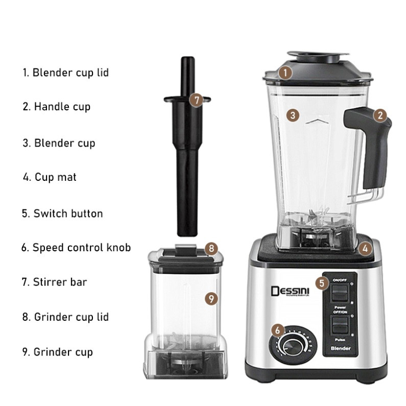 مخلوط کن و آسیاب کن 2.5 لیتری دسینی مدل 9966