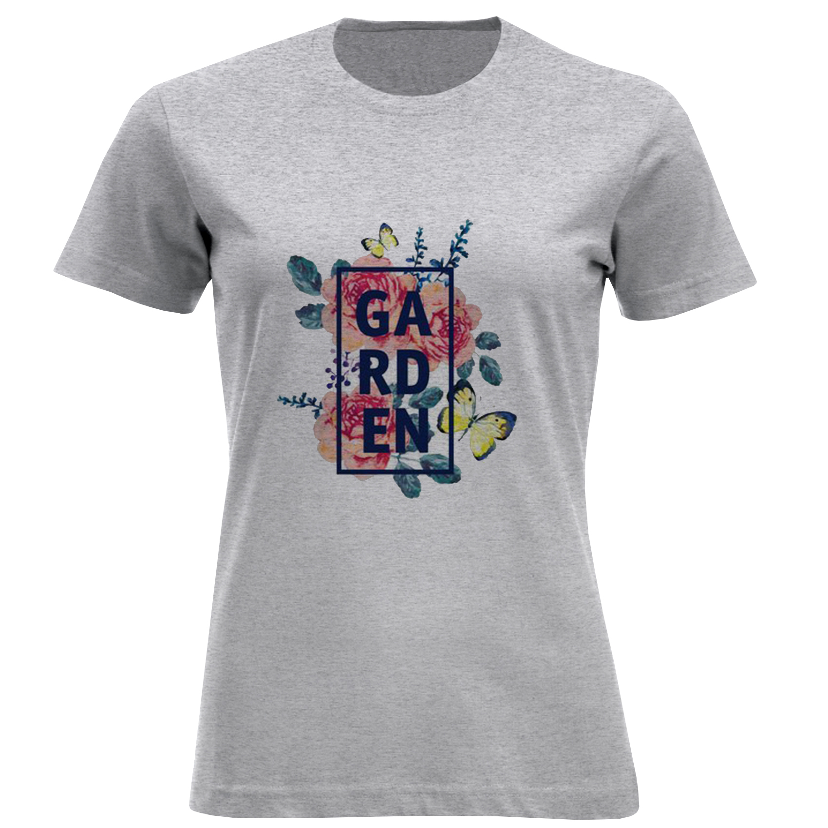 تی شرت آستین کوتاه زنانه مدل D956 GARDEN