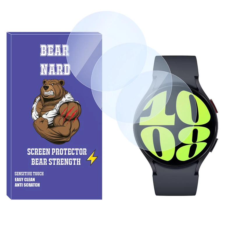 محافظ صفحه نمایش شیشه‌ای برنارد مدل SH-BR مناسب برای ساعت هوشمند سامسونگ Galaxy watch 6 40mm بسته سه عددی
