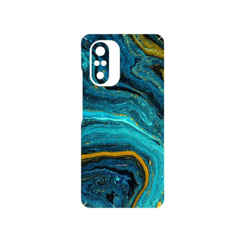 برچسب پوششی ماهوت مدل Turquoise marblewith golden streaks مناسب برای گوشی موبایل شیائومی Mi 11i