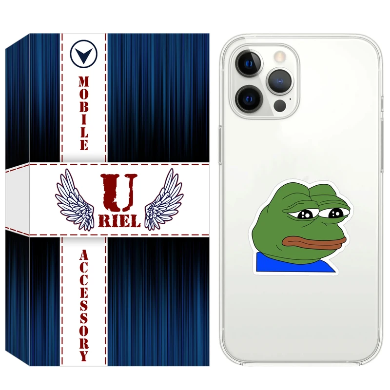 کاور یوریل مدل Clear کد 86 طرح قورباغه غمگین مناسب برای گوشی موبایل اپل iPhone 13 Pro
