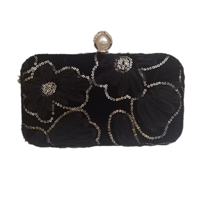 کیف مجلسی زنانه مدل گل برجسته