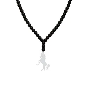 گردنبند نقره زنانه هایکا مدل اسب n.ha1 - 386