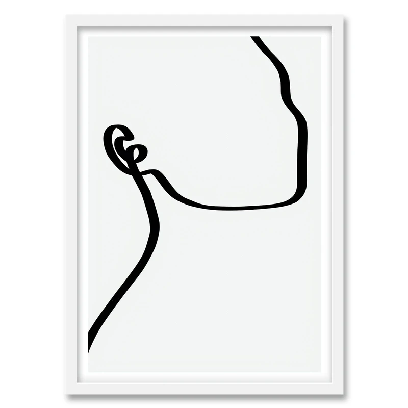 تابلو فورنیمو مدل پرتره لاین آرت مدرن و مینیمال کد 02148W