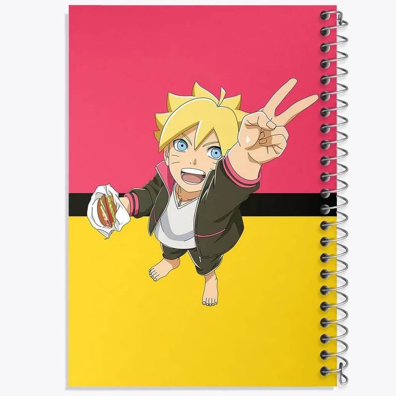 دفتر مشق 50 برگ خندالو مدل بوروتو اوزوماکی انیمه بوروتو Boruto کد 15758