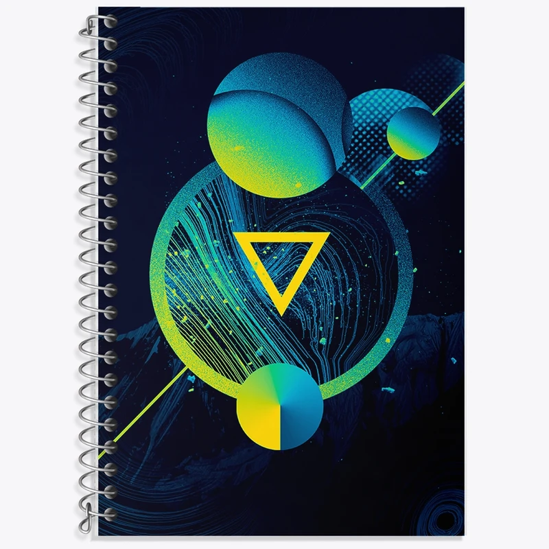 دفتر زبان 50 برگ خندالو مدل دو خط طرح انتزاعی کد F1166