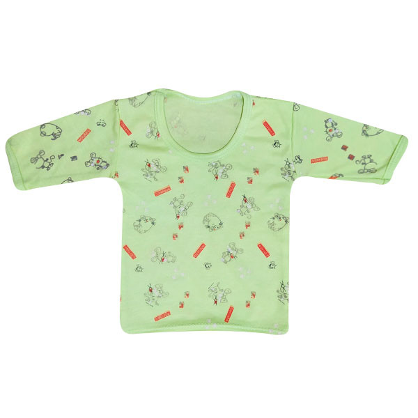 تی شرت آستین کوتاه نوزادی مدل GG-Sa رنگ سبز
