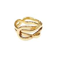 انگشتر طلا 18 عیار زنانه طلای کامک مدل گره ای سایز 54