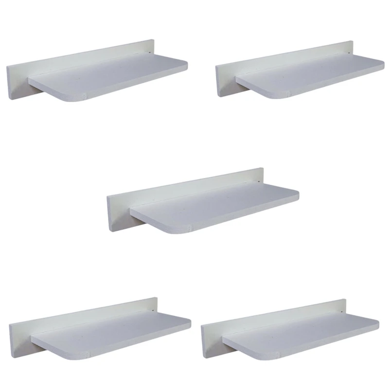 شلف دیواری خونه خاص مدل پایه مخفی کوچک مجموعه 5 عددی