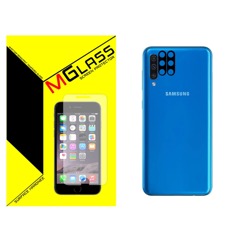 محافظ لنز فلزی دوربین ام گلس مدل MGL-02 مناسب برای گوشی موبایل سامسونگ GALAXY A50 بسته دو عددی