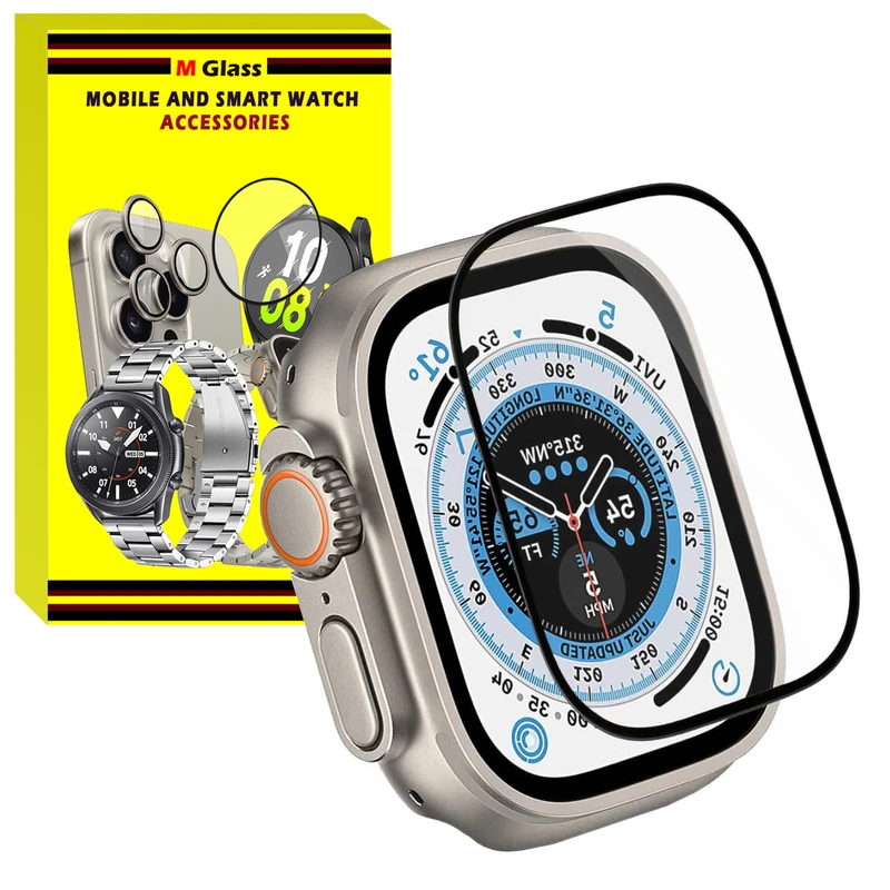 محافظ صفحه نمایش نانو ام‌گلس مدل GLS_Pmma مناسب برای اپل واچ 49 میلی متری سری Ultra 2