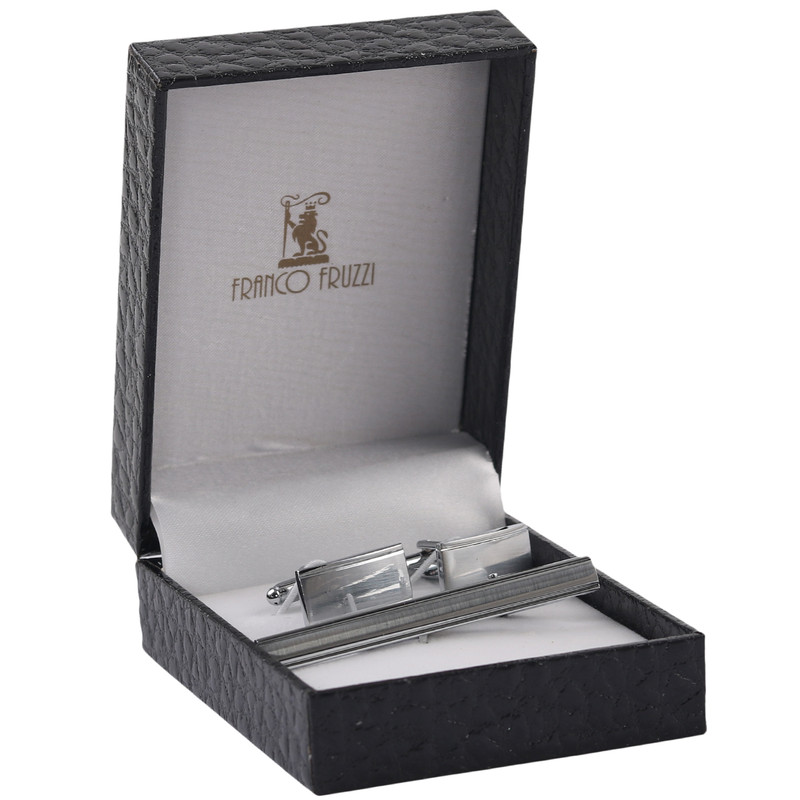 ست دکمه سردست و گیره کراوات مردانه فرانکوفروزی مدل FF-112024