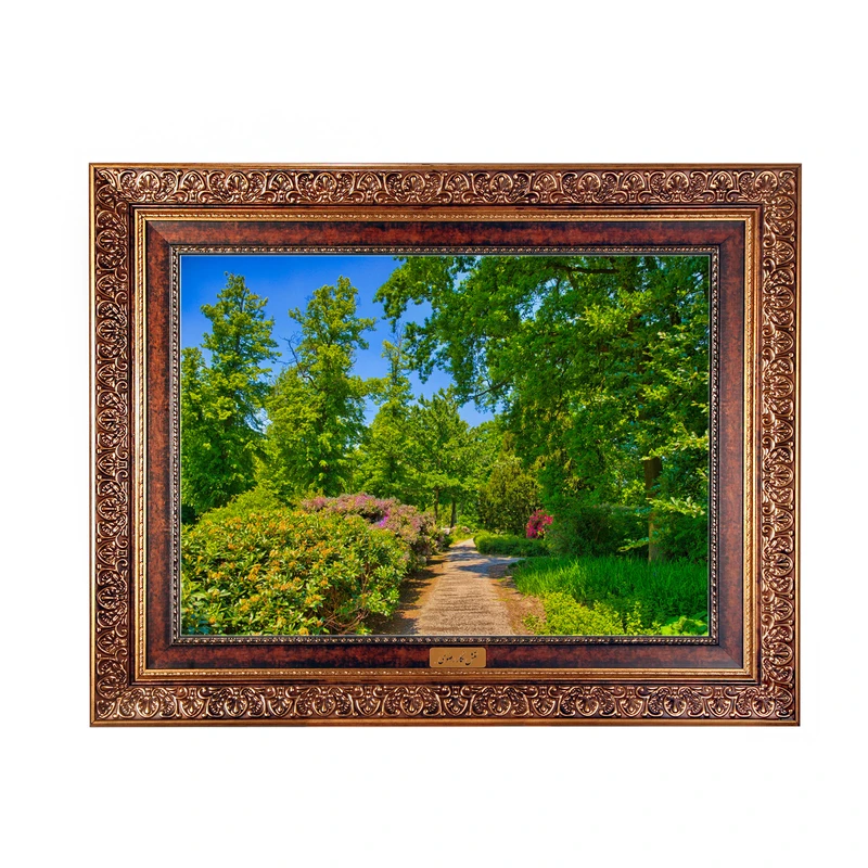 تابلو فرش ماشینی نقش نگار رضوی طرح منظره کد 5599C 