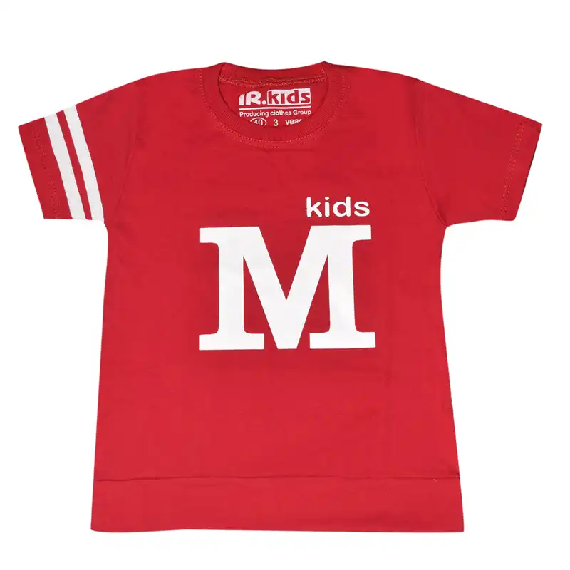 ست تی شرت و شلوارک پسرانه مدل M رنگ قرمر