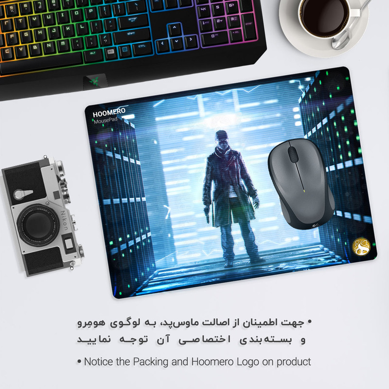 ماوس پد هومرو مدل A4672 طرح بازی Watch Dogs 1