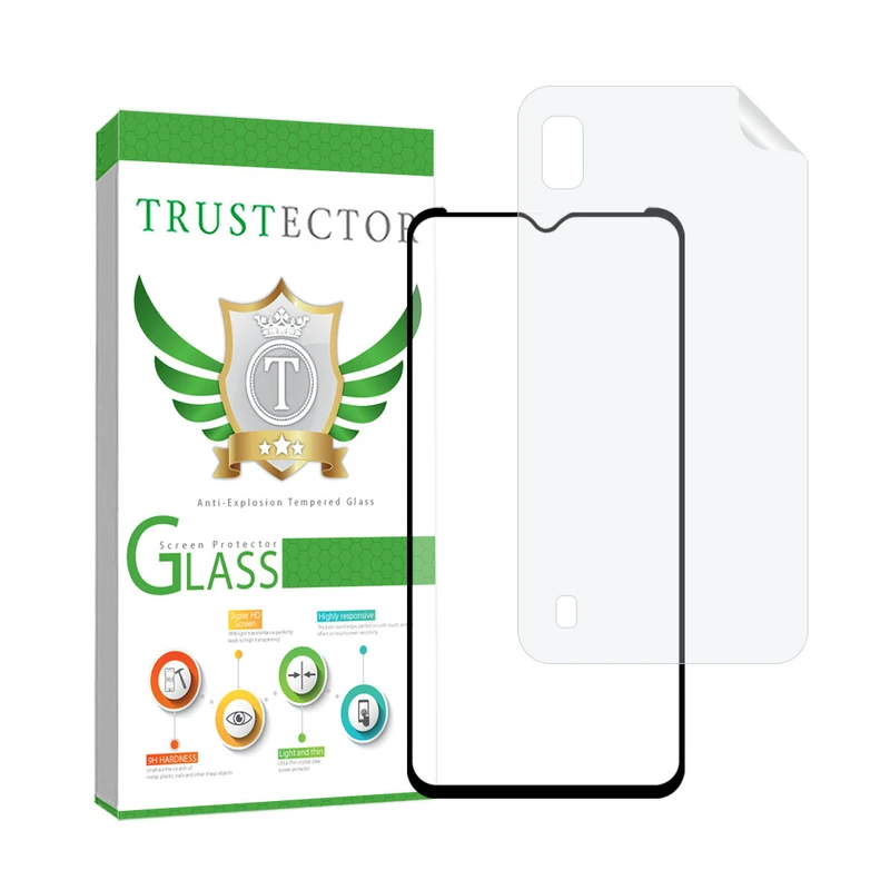 محافظ صفحه نمایش سرامیکی مات تراستکتور مدل MCERAMNANOT مناسب برای گوشی موبایل سامسونگ Galaxy A10 / M10 به همراه محافظ پشت گوشی