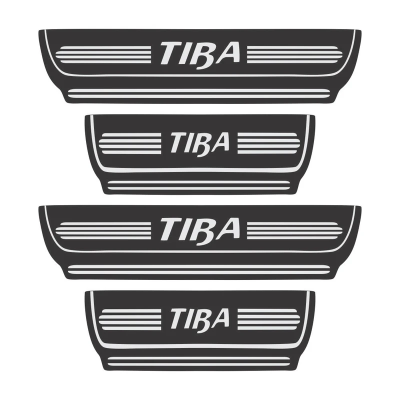 برچسب پارکابی خودرو کد T01 مناسب برای تیبا مجموعه 4 عددی