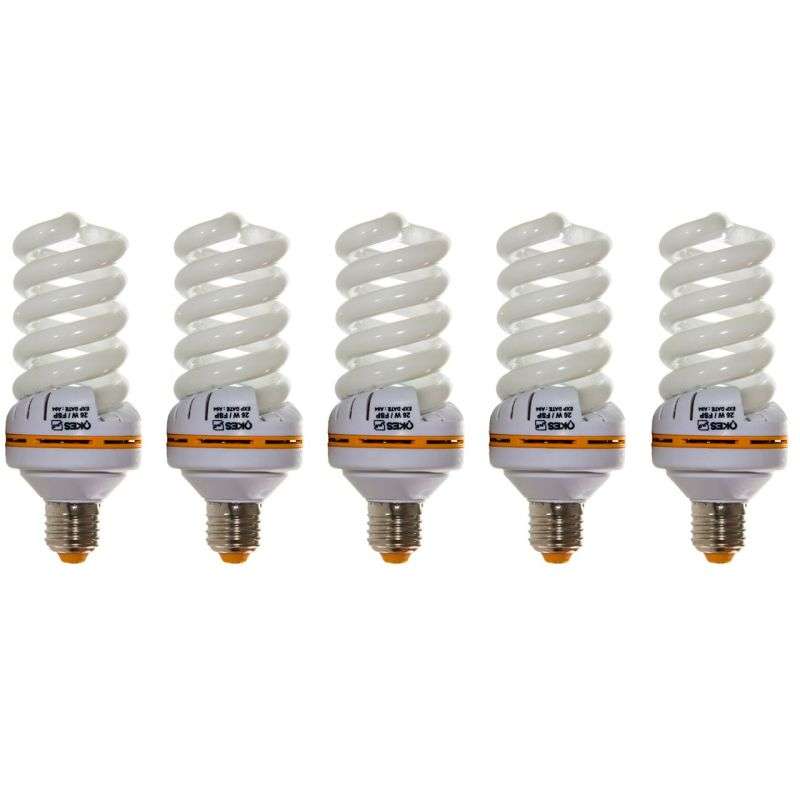 لامپ کم مصرف 26 وات اوکس مدل FS526 پایه E27 بسته 5 عددی