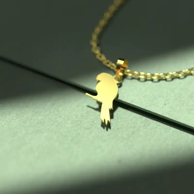 گردنبند طلا 18 عیار زنانه مدوپد مدل طوطی کد B2-1-1117