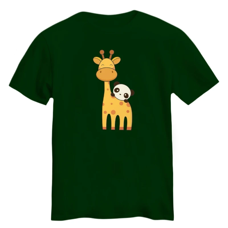 تی شرت آستین کوتاه زنانه مدل زرافه کد ۱