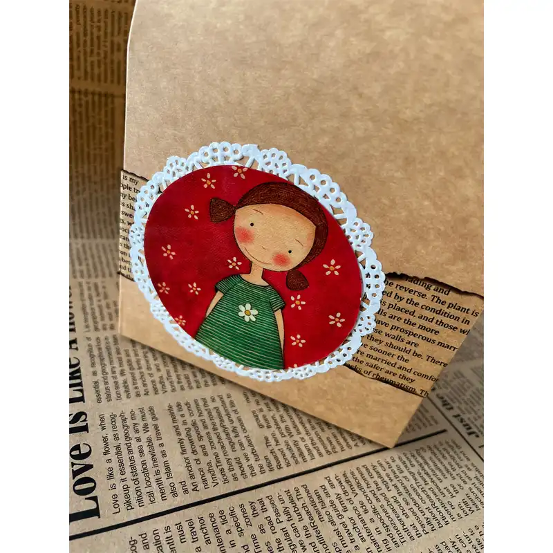 پاکت هدیه مدل دختر تپلی کد RE.1