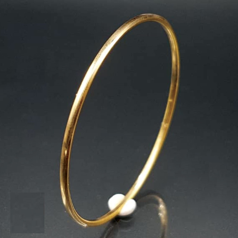 النگو طلا 18 عیار زنانه الن نار مدل مفتولی مجموعه 2 عددی