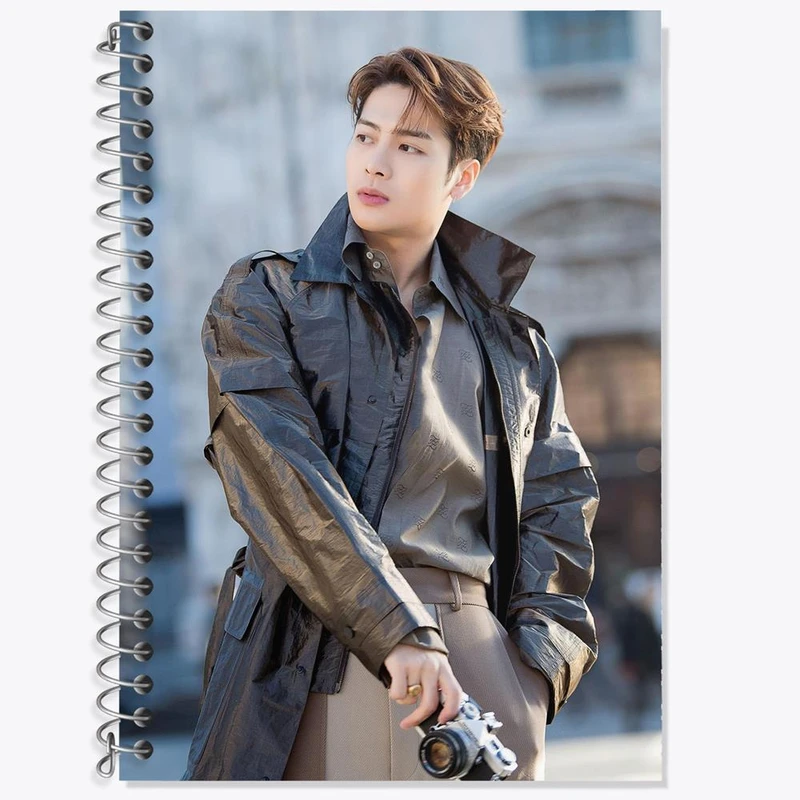 دفتر زبان 50 برگ خندالو مدل دو خط طرح جکسون گروه گات سون GOT7 کد 20949