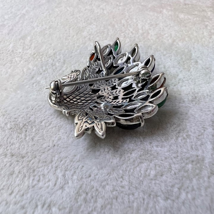 گل سینه زنانه مدل نقره کد glsr-2441