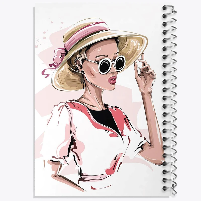 دفتر شطرنجی 50 برگ خندالو طرح دختر قوی Girl Power کد 28928