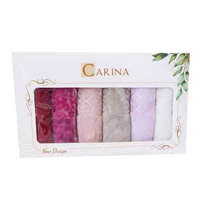 حوله دستی کارینا مدل آیریس سایز  38×80 سانتی متر مجموعه 6 عددی