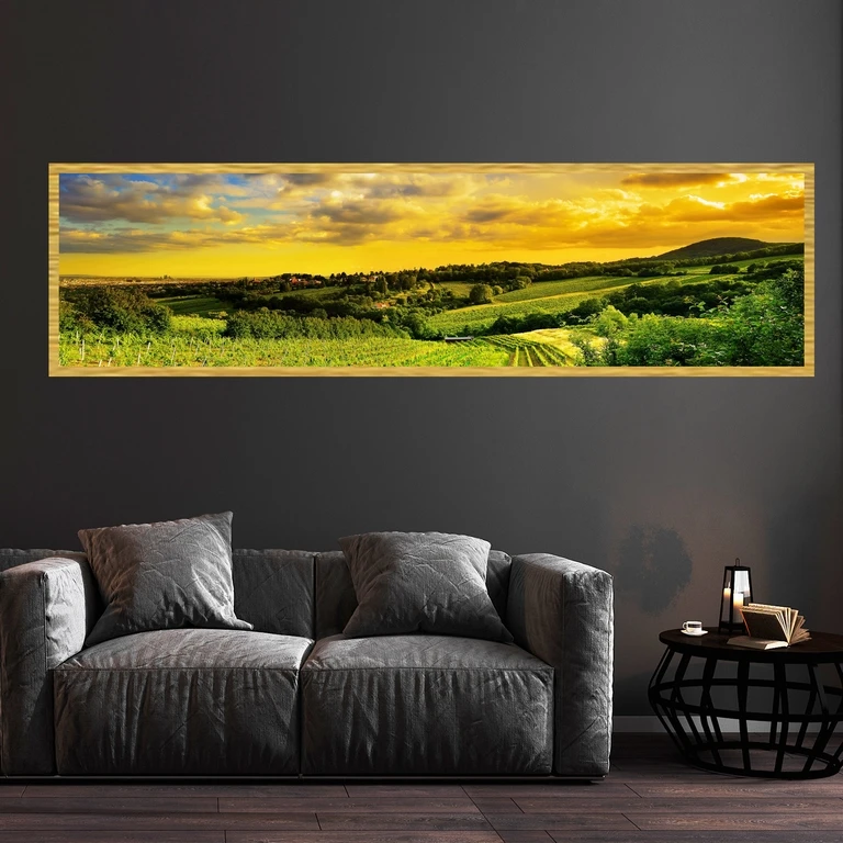 تابلو بکلیت طرح منظره مزرعه و دشت مدل کشیده T-7630