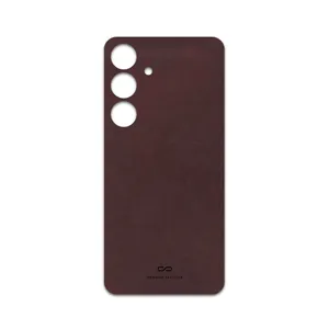 MAHOOT Matte-Dark-Brown-Leather Cover Sticker for Samsung Galaxy S24