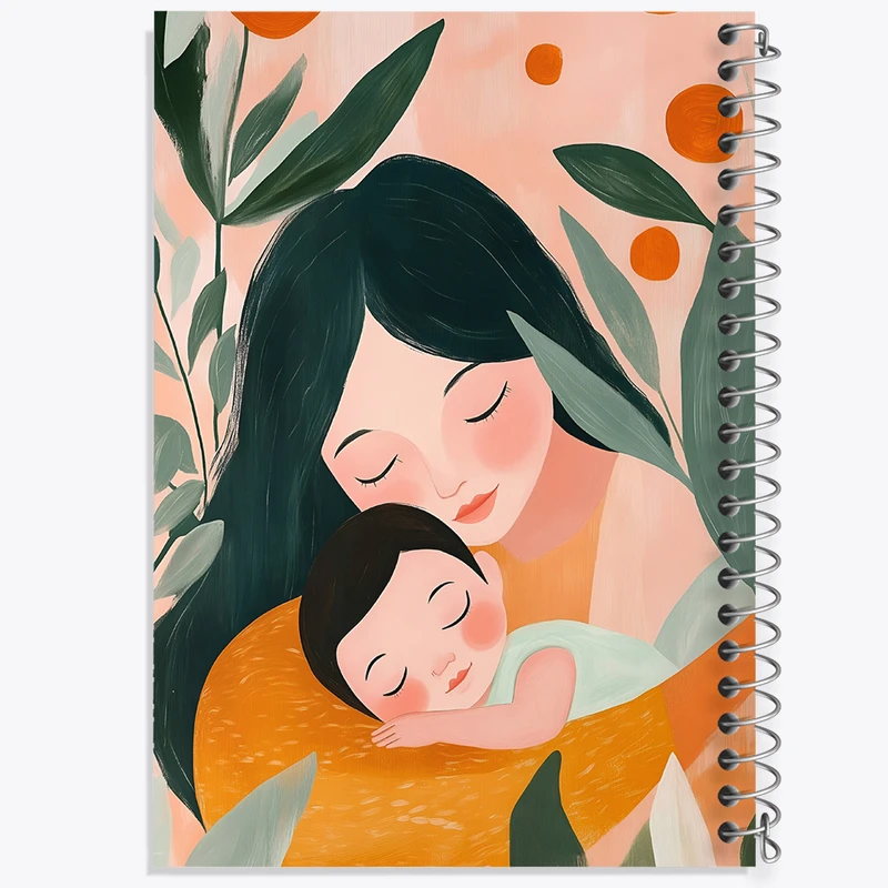 دفتر شطرنجی 50 برگ خندالو طرح مادرانه کد F7431