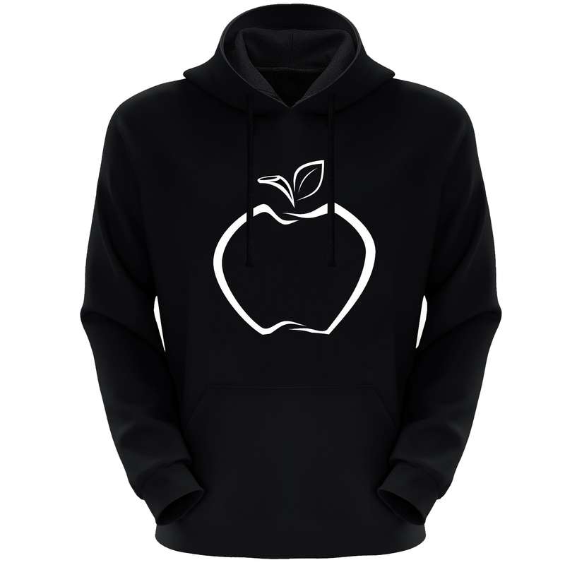 هودی زنانه مدل سیب F379 رنگ مشکی