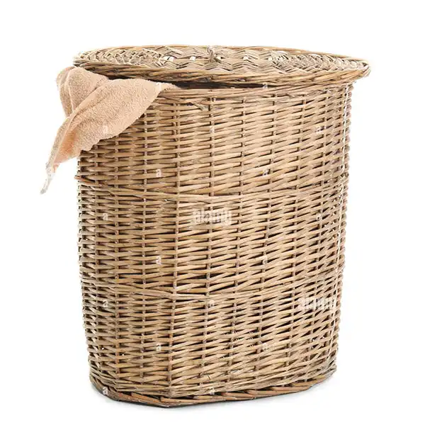 سبد رخت چرک حصیری مدل دستباف کد 123