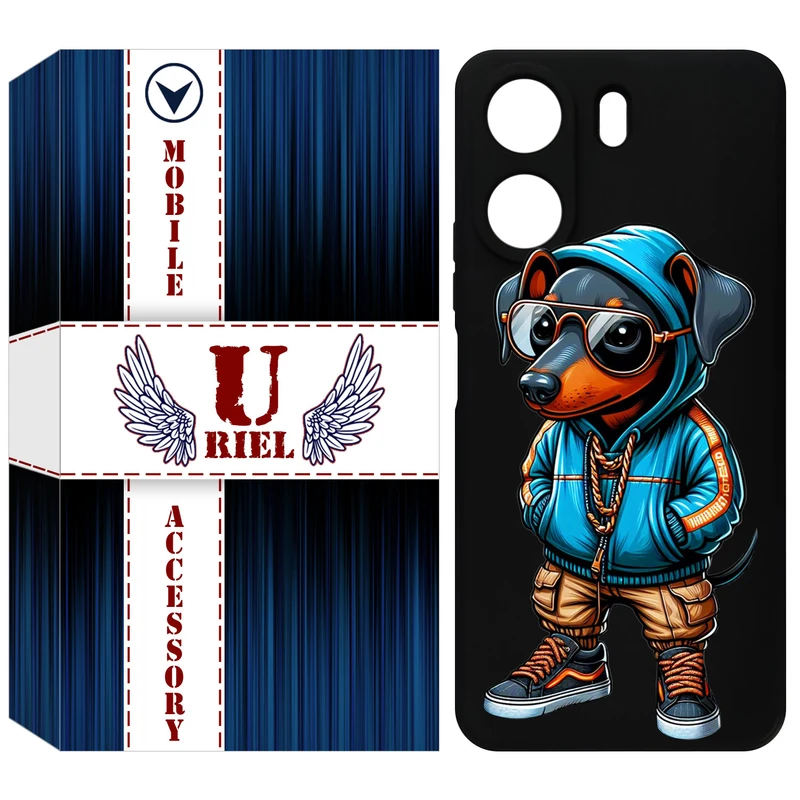 کاور یوریل قاب مدل KSH کد 49 طرح سگ مناسب برای گوشی موبایل شیائومی Redmi 13C 4G / Poco C65