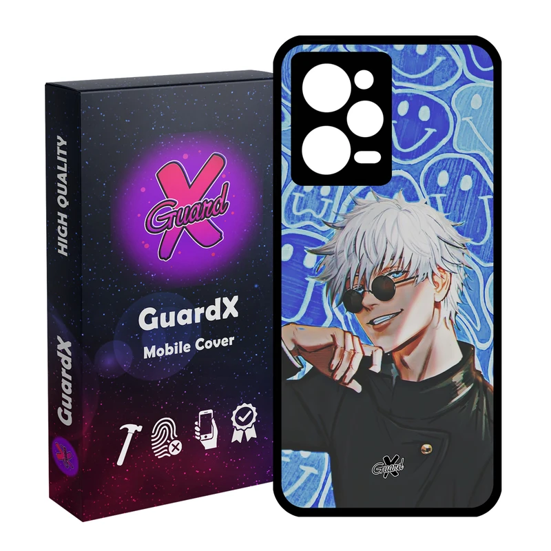 کاور گارد ایکس طرح ساتورو گوجو انیمه مدل Glass10552 مناسب برای گوشی موبایل شیائومی Redmi Note 12 Pro 5G/Poco X5 Pro 5G/Note 12 Pro Pro speed