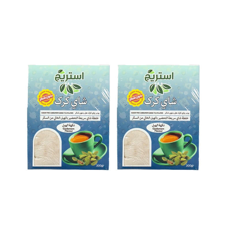 پودر چای کرک هل بدون شکر استریج - 300 گرم مجموعه دو عددی