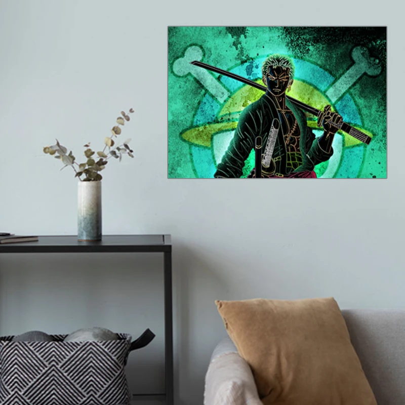 پوستر گوفی والپیپر خفن رورونوآ زورو انیمه وان پیس Roronoa Zoro One Piece Anime Wallpaper کد GANG48