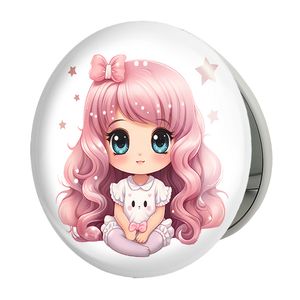 آینه جیبی خندالو طرح دخترانه (Girlish) مدل تاشو کد 36901