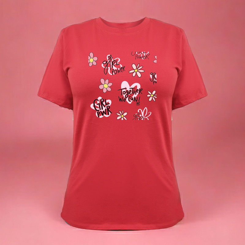 تی شرت آستین کوتاه زنانه مدل G140209232 رنگ قرمز