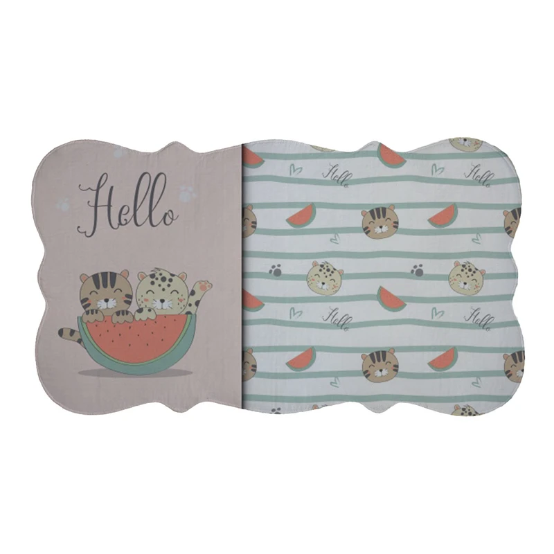 پادری طرح گربه و هندوانه کد 8029 سایز 110×60 سانتی متر