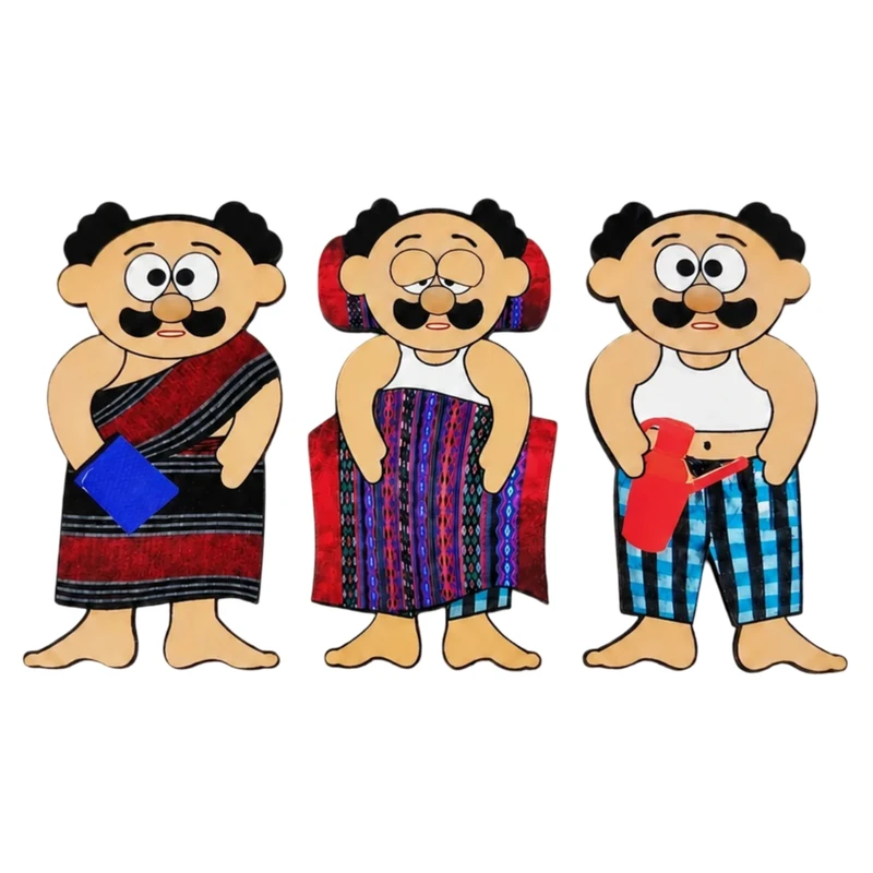 عروسک مدل نشانگر حمام و دستشویی و اتاق خواب مجموعه 3 عددی
