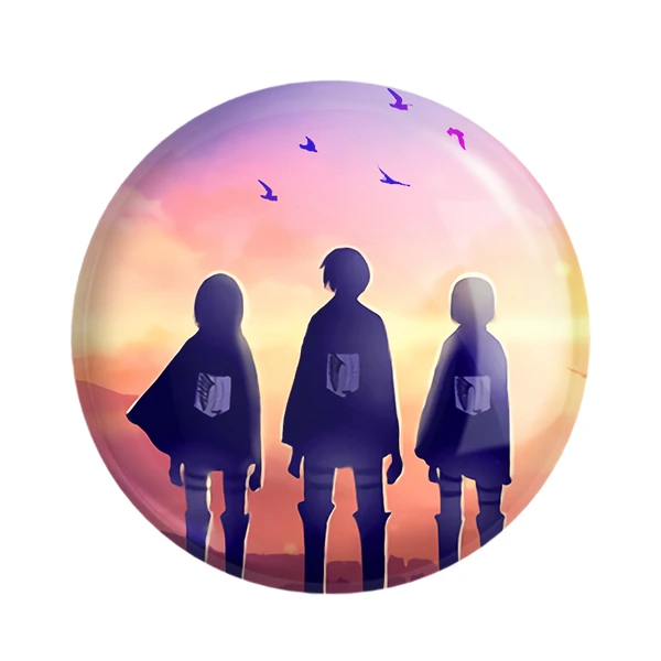 پیکسل خندالو مدل میکاسا و ارن و آرمین انیمه اتک آن تایتان کد 11053