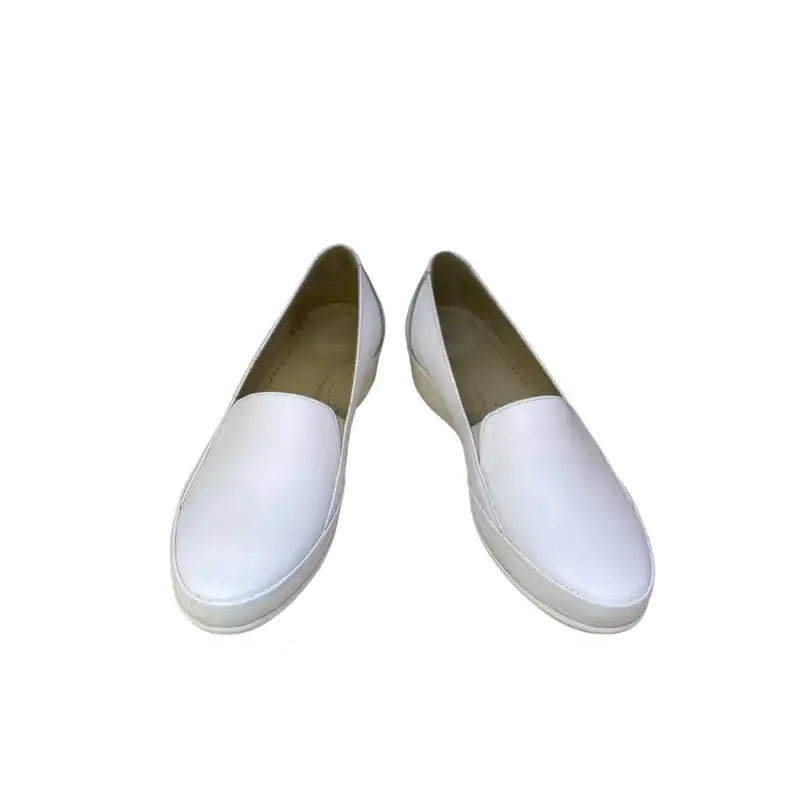 کفش طبی زنانه مدل آسیه طبی چرم طبیعی رنگ سفید