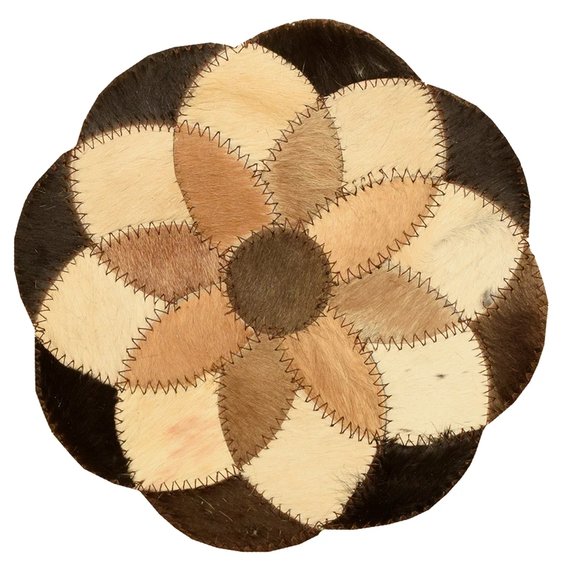 رومیزی کلاژ چرم و پوست مدل گل کد 0036