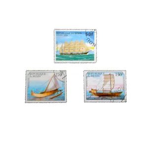 تمبر یادگاری طرح وسایل نقلیه مدل قایق کد gha-900 مجموعه 3 عددی